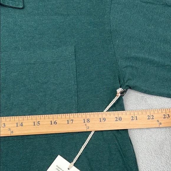 NEW MATE The Label M Green Tencel Jersey Perfect Oversized Sleep Button Down